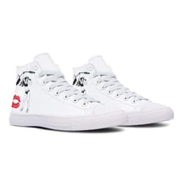 image-Printed Couple High Top Canvas Shoes