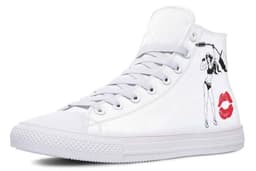 image-Printed Couple High Top Canvas Shoes
