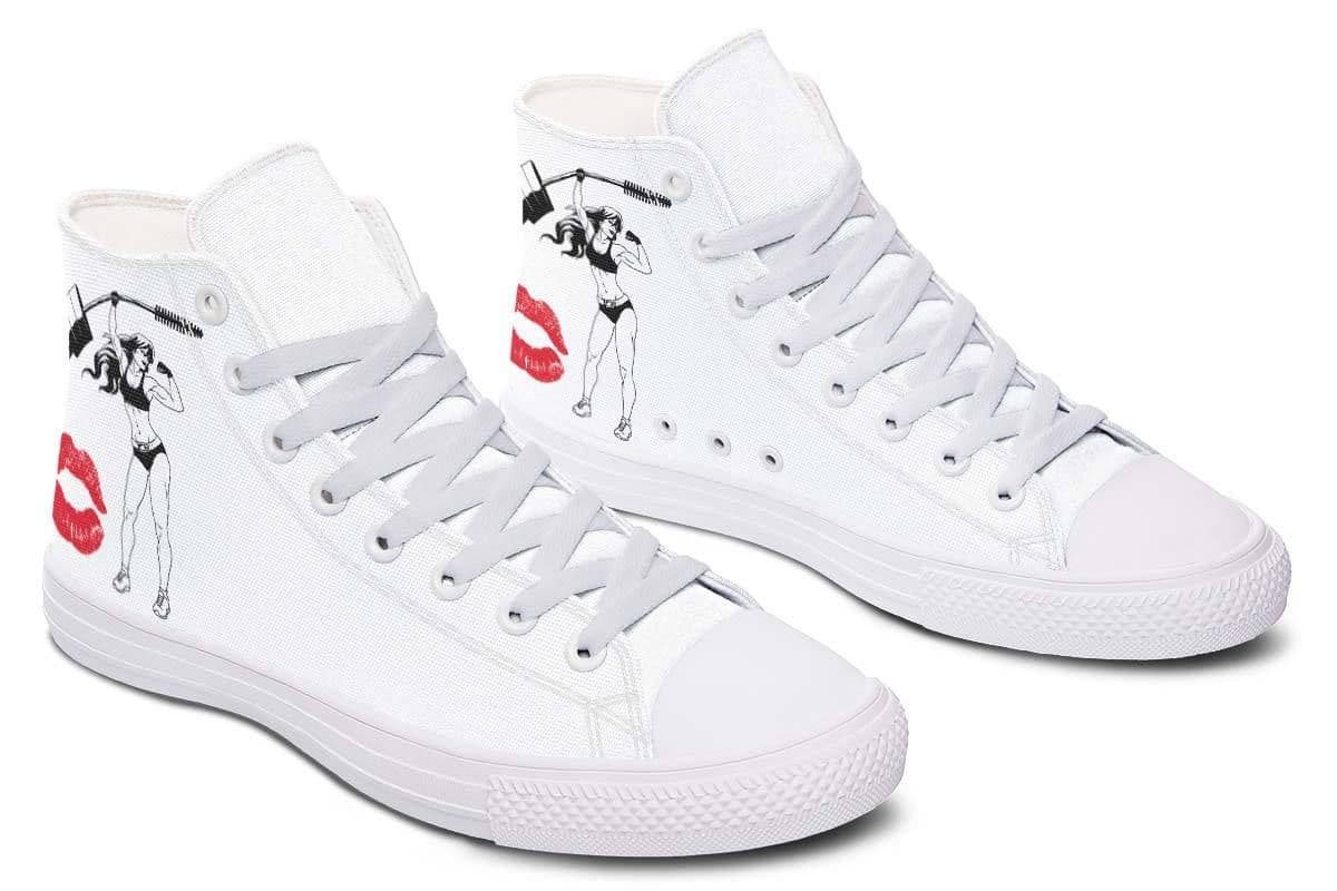 image-Printed Couple High Top Canvas Shoes