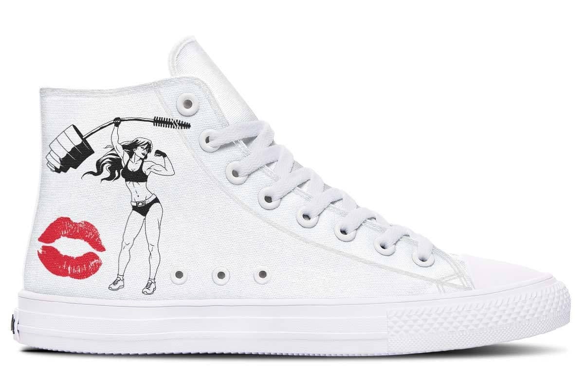 image-Printed Couple High Top Canvas Shoes