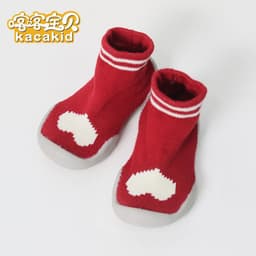 image-Anti-slip children's indoor shoes, baby floor shoes, outdoor rubber-soled children's shoes, toddler shoes, terry winter shoes and socks