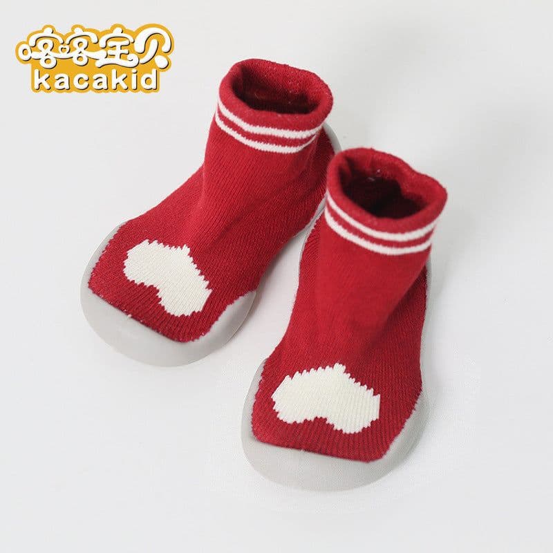 image-Anti-slip children's indoor shoes, baby floor shoes, outdoor rubber-soled children's shoes, toddler shoes, terry winter shoes and socks