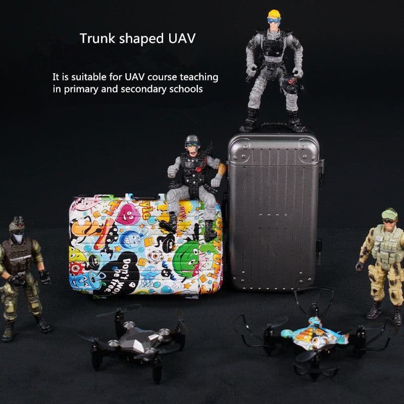 image-New Luggage Box Storage Box Folding Mini UAV Aerial Photography Remote Control Four Axis Children's Toys Drone