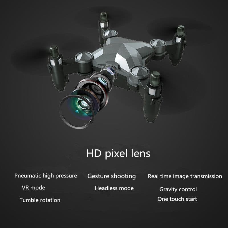 image-New Luggage Box Storage Box Folding Mini UAV Aerial Photography Remote Control Four Axis Children's Toys Drone