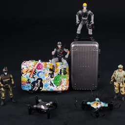 image-New Luggage Box Storage Box Folding Mini UAV Aerial Photography Remote Control Four Axis Children's Toys Drone