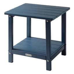 image-VEVOR Table d'Appoint Extérieur Jardin, 2 Niveaux, 45 x 38 x 44 cm, en PEHD, Entretien Facile, Résiste aux Intempéries, pour Terrasse, Bord de Piscine, Plage, Porche, Patio, Balcon, Intérieur, Bleu