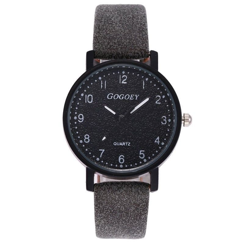 image-Gogoey Literary Belt Watch - 30mm Quartz, Leather, Forest Style