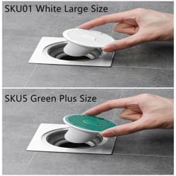 image-Whale Magnetic Suction Floor Drain Cover Floor Drain Odor Preventer Sewer