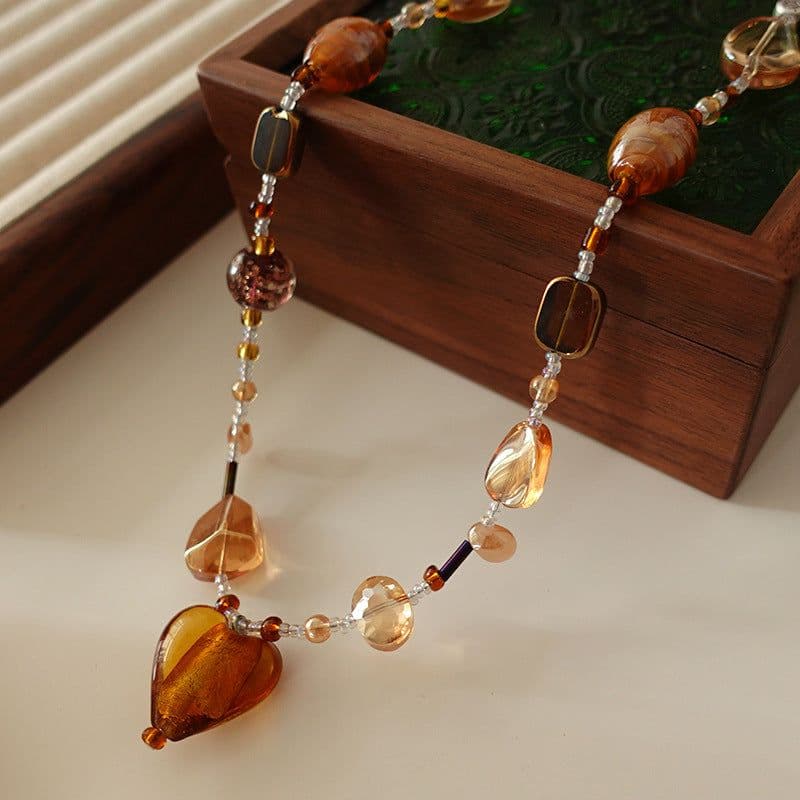 image-Natural Stone Pearl Necklace French Style