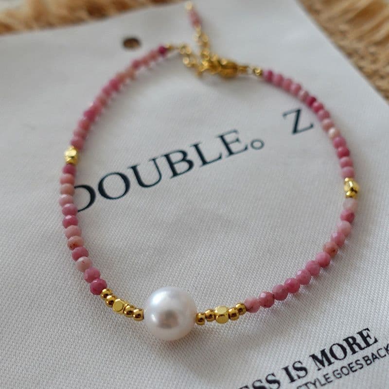 image-Natural Stone Pearl Necklace French Style
