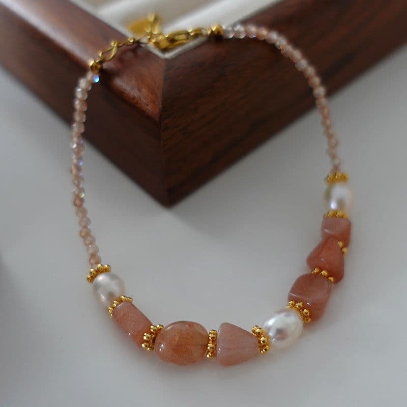 image-Natural Stone Pearl Necklace French Style