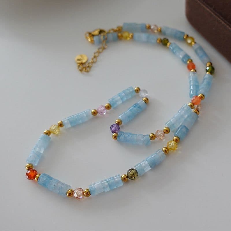 image-Natural Stone Pearl Necklace French Style