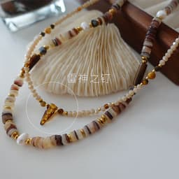image-Natural Stone Pearl Necklace French Style