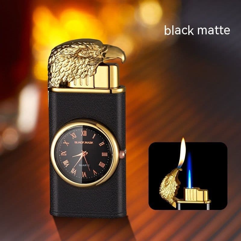 image-Eagle Head With Watch Plate Double Fire Gas Lighters