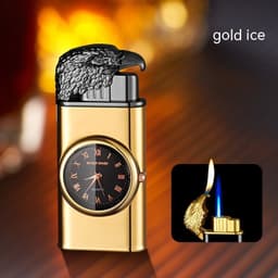 image-Eagle Head With Watch Plate Double Fire Gas Lighters