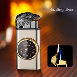 image-Eagle Head With Watch Plate Double Fire Gas Lighters