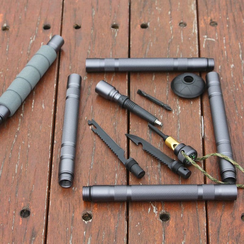 image-Equipment Of Walking Stick With Knife For Field Survival