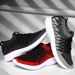 image-Flying Woven Men's Casual Breathable Running Sneakers Men