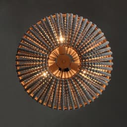 image-Wooden Bead Chandelier Personality Distressed Accessories Lamps Living Room Study Lighting