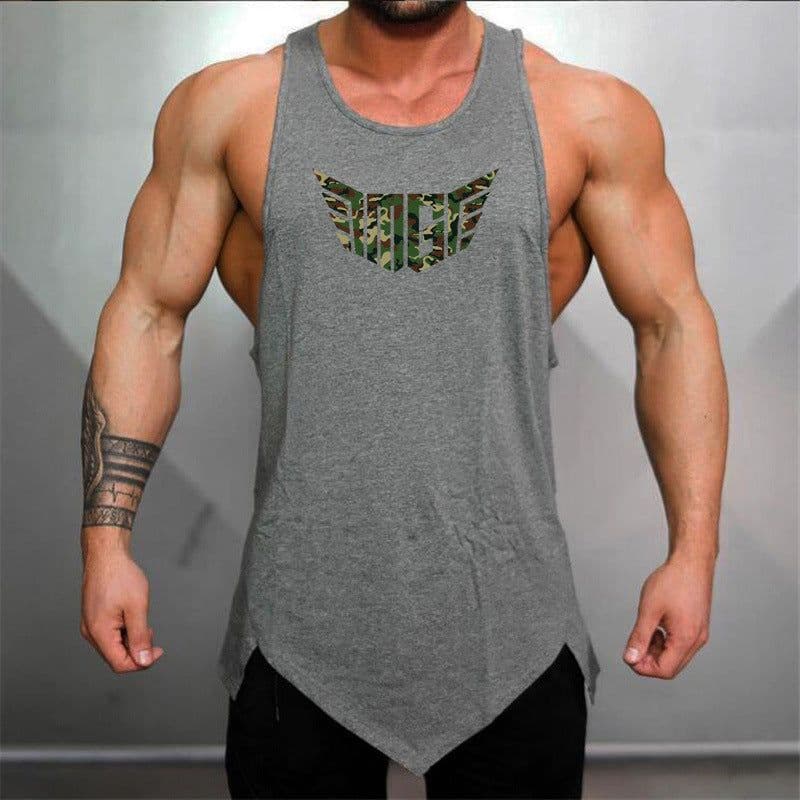 image-Camouflage Wings Muscle Men Sports Fitness Vest Casual Loose