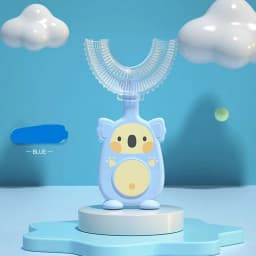 image-Zhuanzhuanxiong Manual Children's U-shaped Toothbrush Silicone Toothbrush Baby