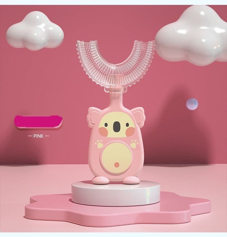 image-Zhuanzhuanxiong Manual Children's U-shaped Toothbrush Silicone Toothbrush Baby
