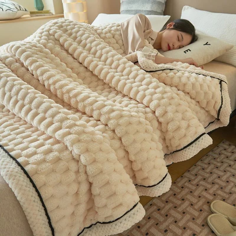 image-Coral Flannel Winter Thicken Thermal Cover Blanket
