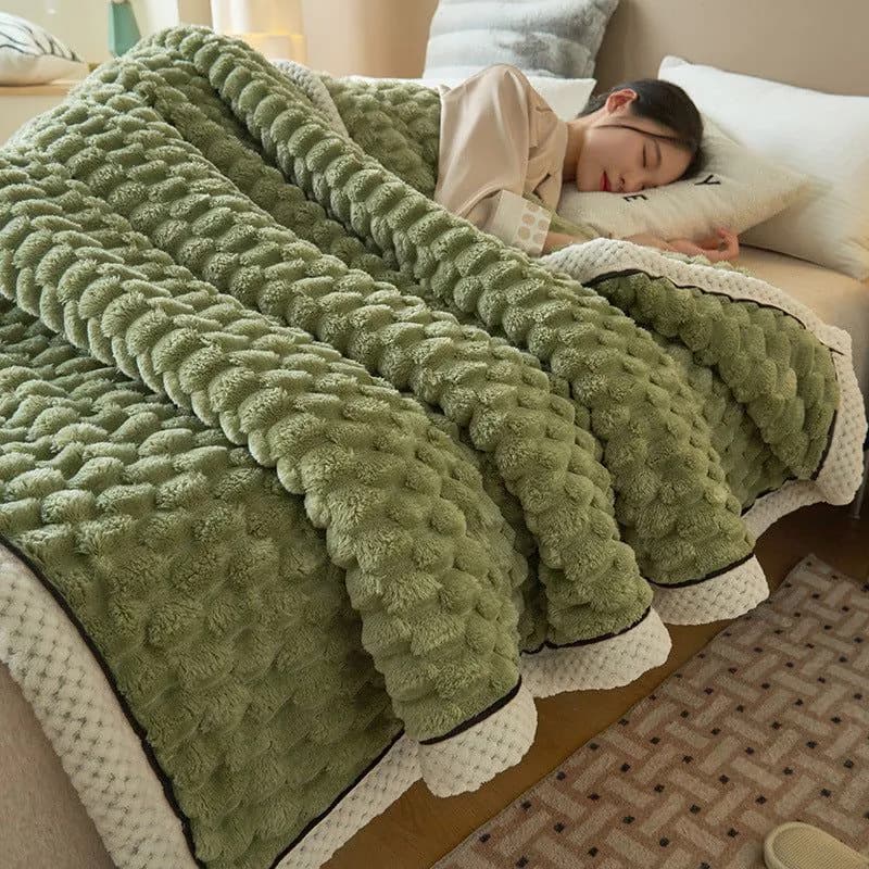 image-Coral Flannel Winter Thicken Thermal Cover Blanket