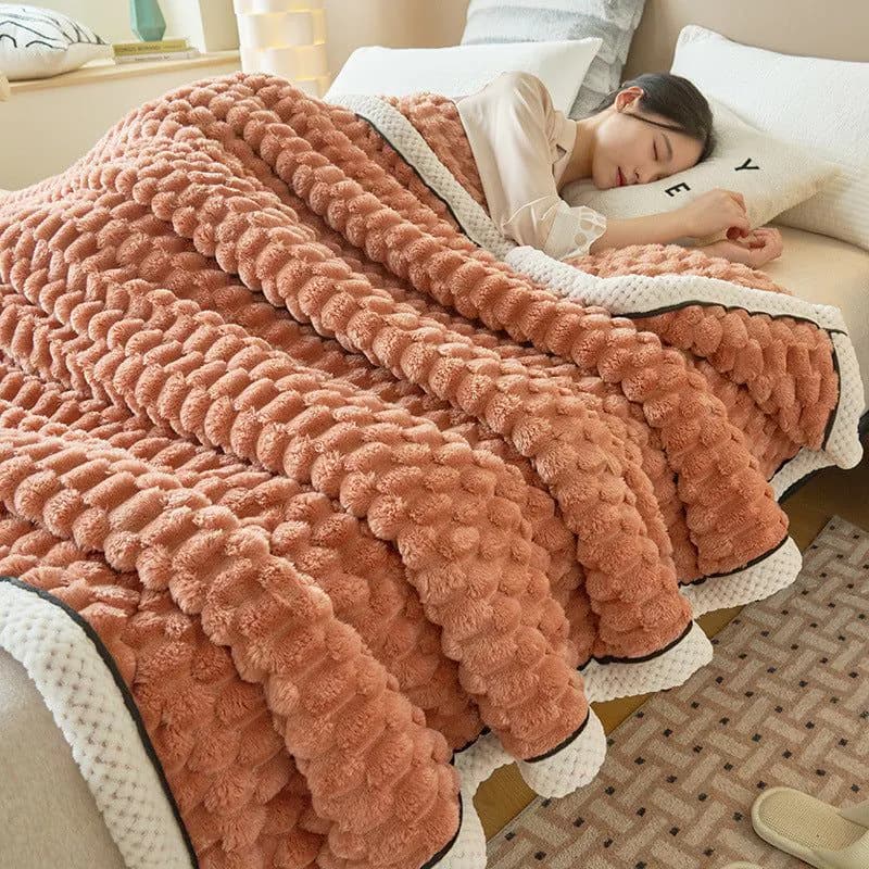 image-Coral Flannel Winter Thicken Thermal Cover Blanket