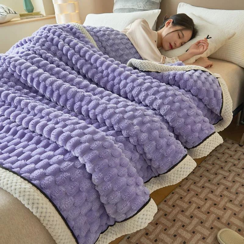 image-Coral Flannel Winter Thicken Thermal Cover Blanket