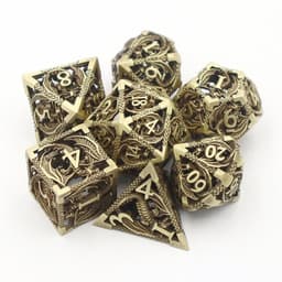 image-Hollow Dice Pure Copper Electroplating Dice DND Dragon And Dungeons Running Group Metal Dice