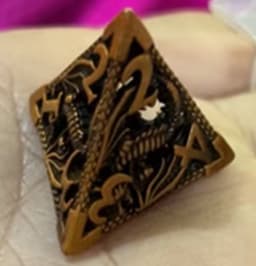 image-Hollow Dice Pure Copper Electroplating Dice DND Dragon And Dungeons Running Group Metal Dice