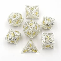 image-Hollow Dice Pure Copper Electroplating Dice DND Dragon And Dungeons Running Group Metal Dice