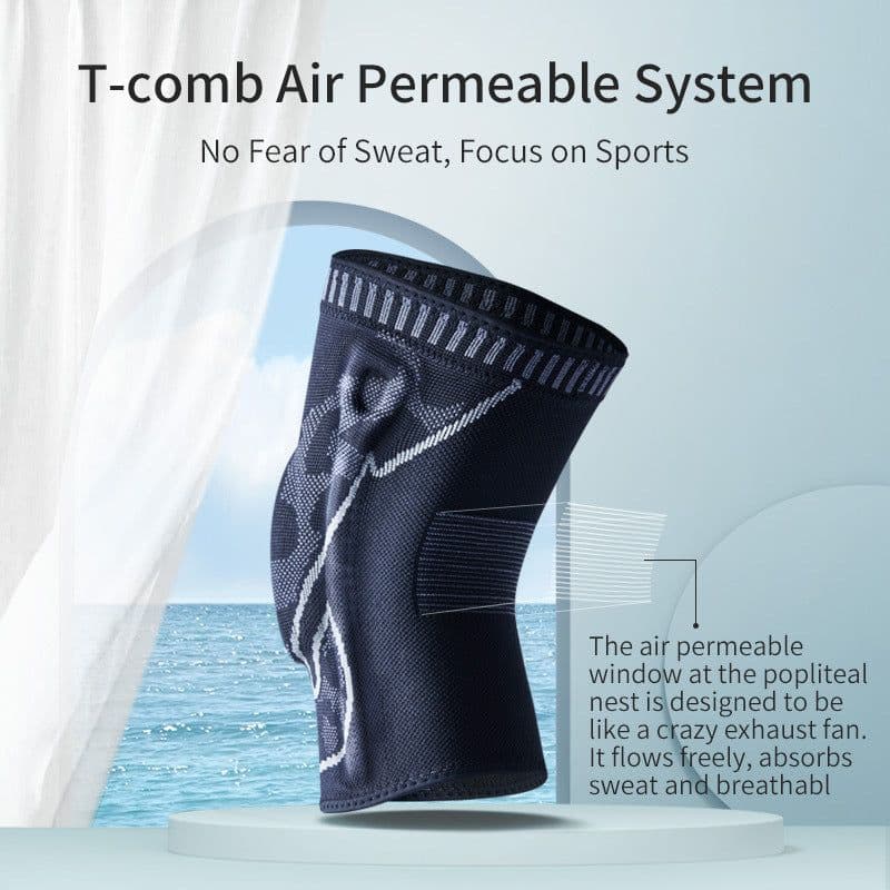 image-TMT Knitted Silicone Anti-collision Sports Knee Pads
