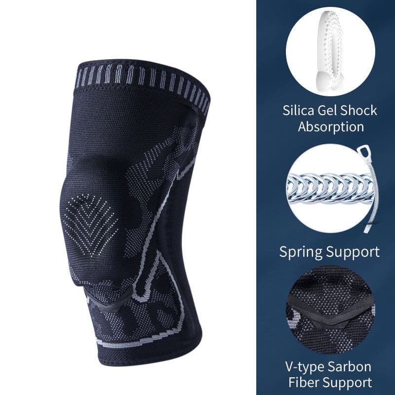 image-TMT Knitted Silicone Anti-collision Sports Knee Pads