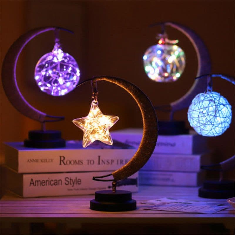 image-Led Modeling Lights Star Moon AppleChristmas Decoration Lights