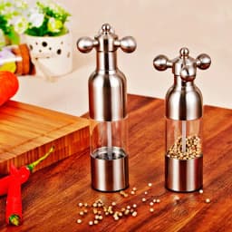 image-Pepper Mill Gadgets Pepper and Salt Grinder Grinding 4 Color Garlic Grinding Spice Grinder Kitchen Creative Tools BBQ Accessory