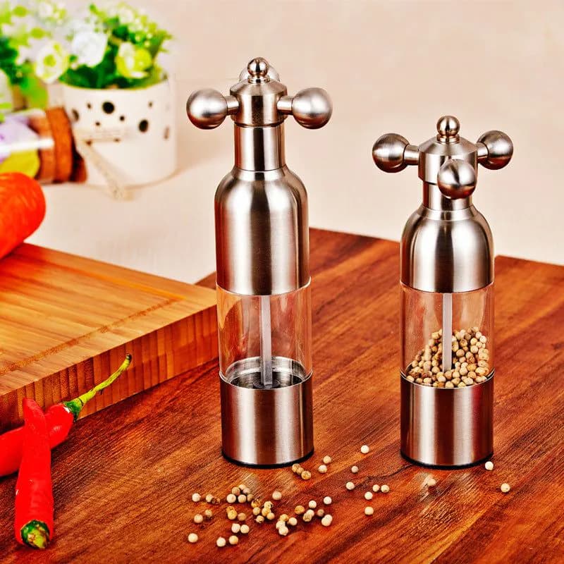 image-Pepper Mill Gadgets Pepper and Salt Grinder Grinding 4 Color Garlic Grinding Spice Grinder Kitchen Creative Tools BBQ Accessory