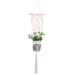 image-Gardening Hand-Woven Flower Pot Net Bag Cotton Rope Tassel Hanging Basket Net Bag