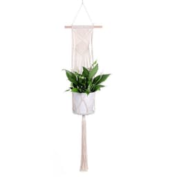 image-Gardening Hand-Woven Flower Pot Net Bag Cotton Rope Tassel Hanging Basket Net Bag