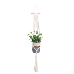 image-Gardening Hand-Woven Flower Pot Net Bag Cotton Rope Tassel Hanging Basket Net Bag