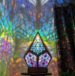 image-Floor Lamp Bohemian Starry Sky Lights Wooden Table Lamps Bohemian Style Decor Gift For Home Garden Decoration