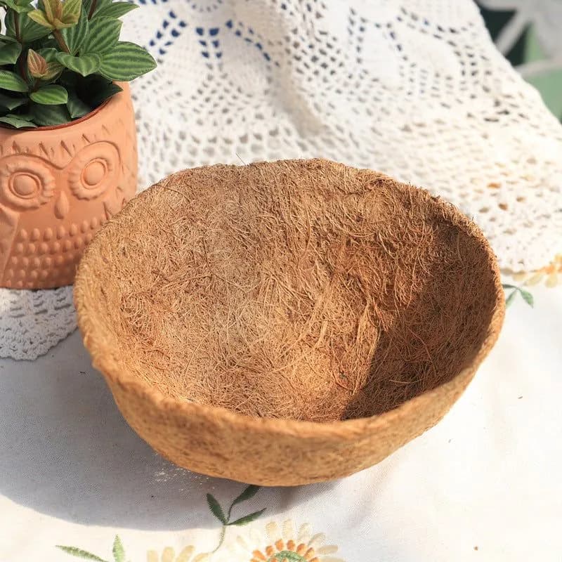 image-1PCs Coconut Palm Cushion For Plastic Flower Pot Square Gardening Mix Soil Lock Design Mat Flower Pot Plant Change Cushion New