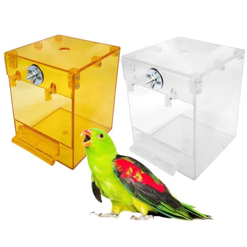 image-External Bird Bath Transparent Bath Square Basin Bird Supplies Pet Supplies