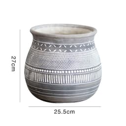 image-African Elements Cement Decorative Flower Pots Jars Retro Art Planting Trees Soil Culture High-End Gardening Bohemia