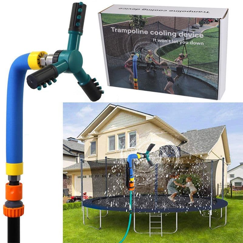 image-Summer Garden Children's Trampoline Sprinkler Outdoor Trampoline Sprinkler Rotating Sprinkler Gardening New Toys