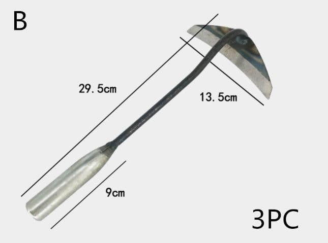image-All-manganese Steel Gardening Hand-held Hoe All-steel Hardened Hollow Hoe