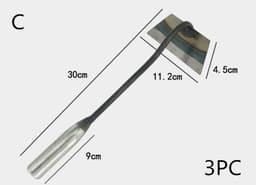 image-All-manganese Steel Gardening Hand-held Hoe All-steel Hardened Hollow Hoe