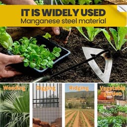 image-All-manganese Steel Gardening Hand-held Hoe All-steel Hardened Hollow Hoe