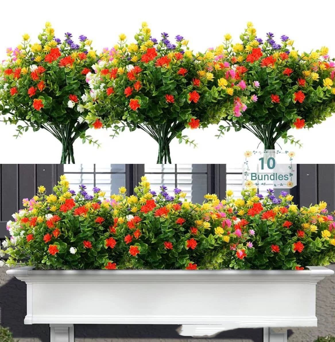 image-Eucalyptus Camellia Simulation Plastic Wedding Gardening Decorative Fake Flower 7 Fork 35 Head